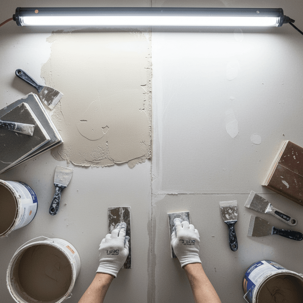 Surface preparation and wall repair work